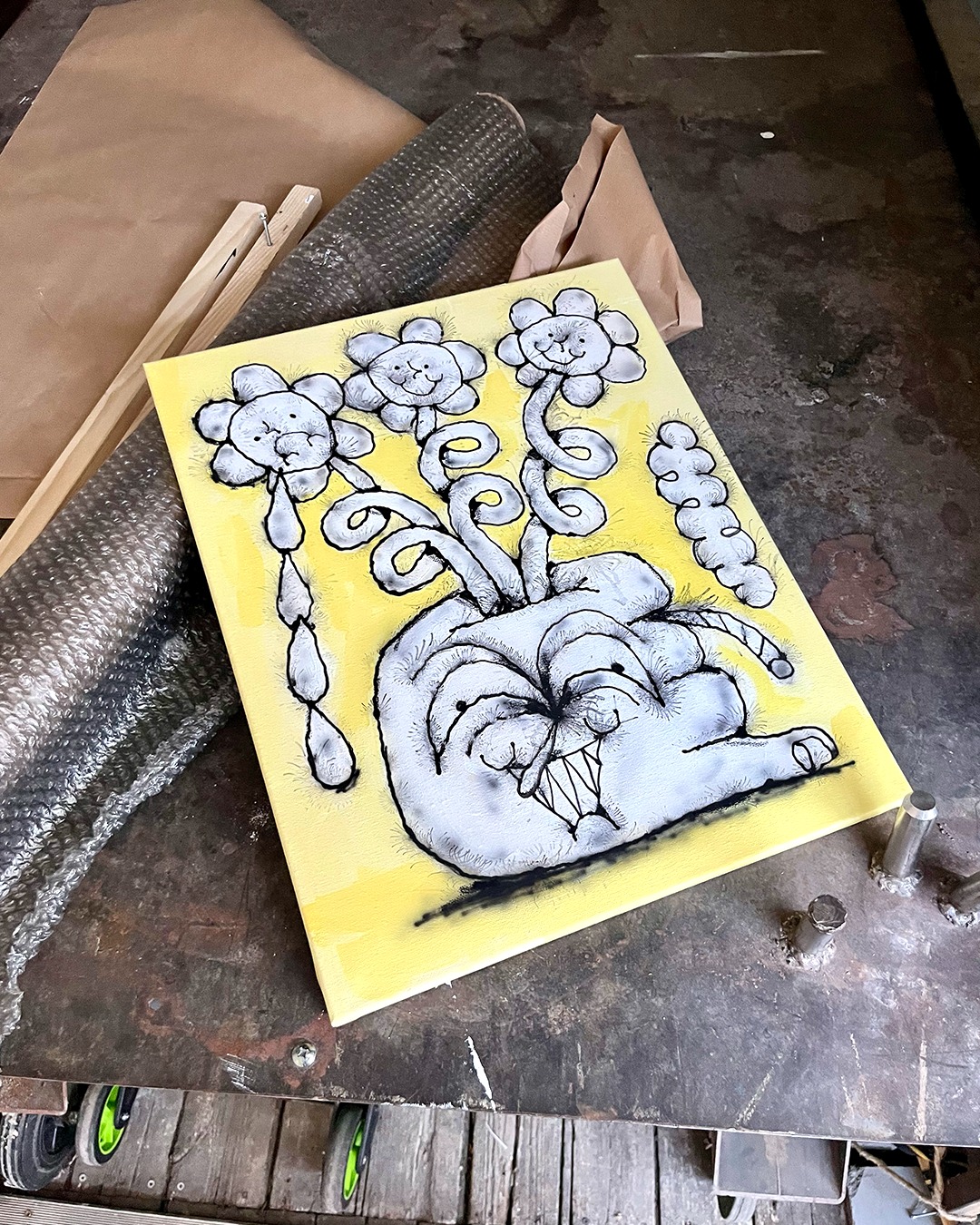 "Three little flowers"